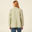 Veste droite avec poches vert kaki femme