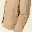 Blouson col droit manches longues marron homme