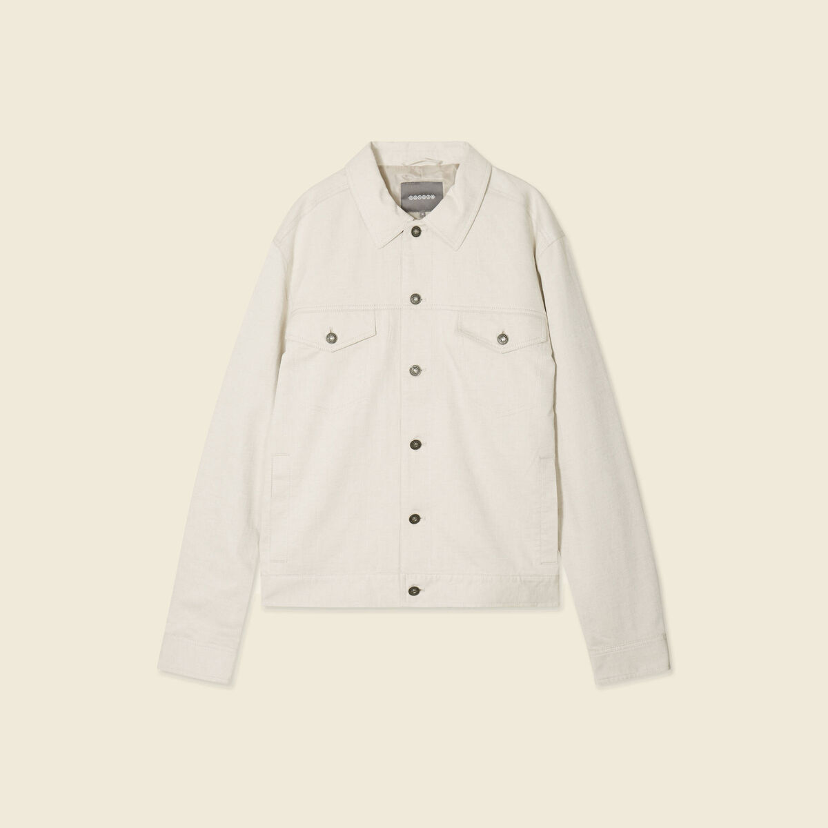 Veste boutonn&eacute;e sable homme