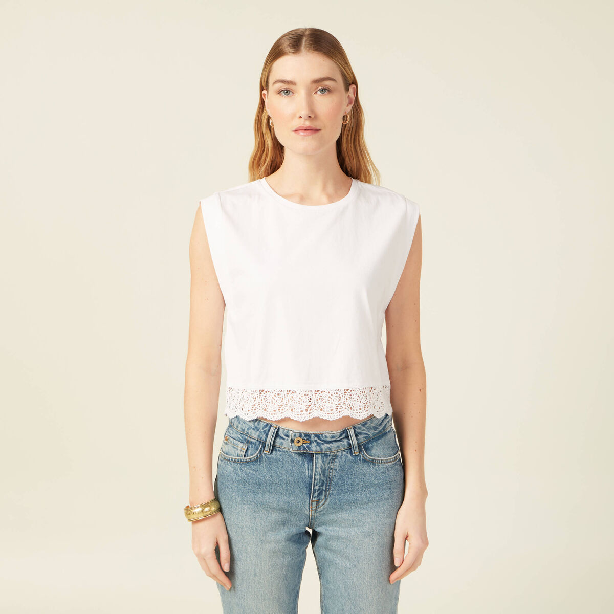 T-shirt éco-responsable blanc femme