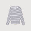 Marini&egrave;re manches longues col rond bleu marine homme