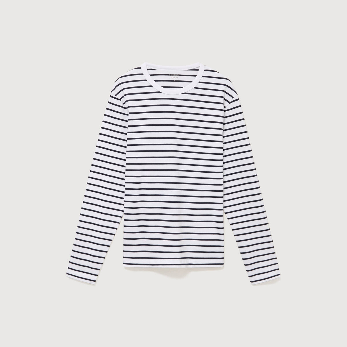 Marini&egrave;re manches longues col rond bleu marine homme