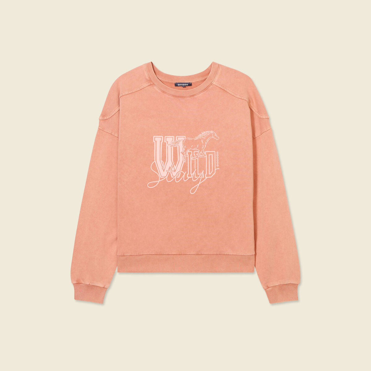 Sweat manches longues rose femme
