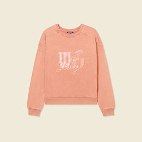 Sweat manches longues rose femme