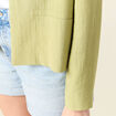 Veste esprit blazer fluide vert olive femme