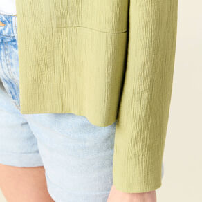Veste esprit blazer fluide vert olive femme