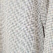Chemise droite manches longues ray&eacute;e bleu gris femme