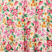 Robe fluide col v manches courtes multicolore femme