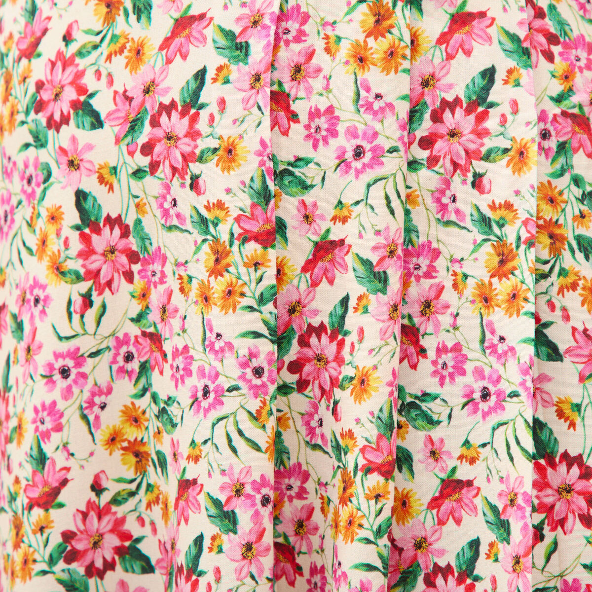 Robe fluide col v manches courtes multicolore femme