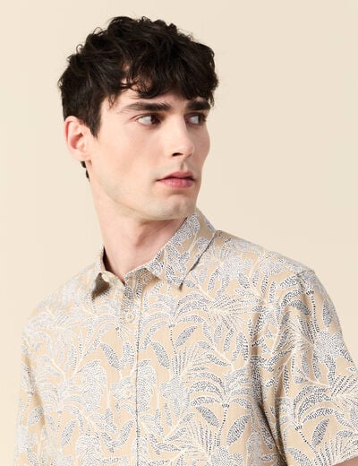 Chemise manches courtes vert homme