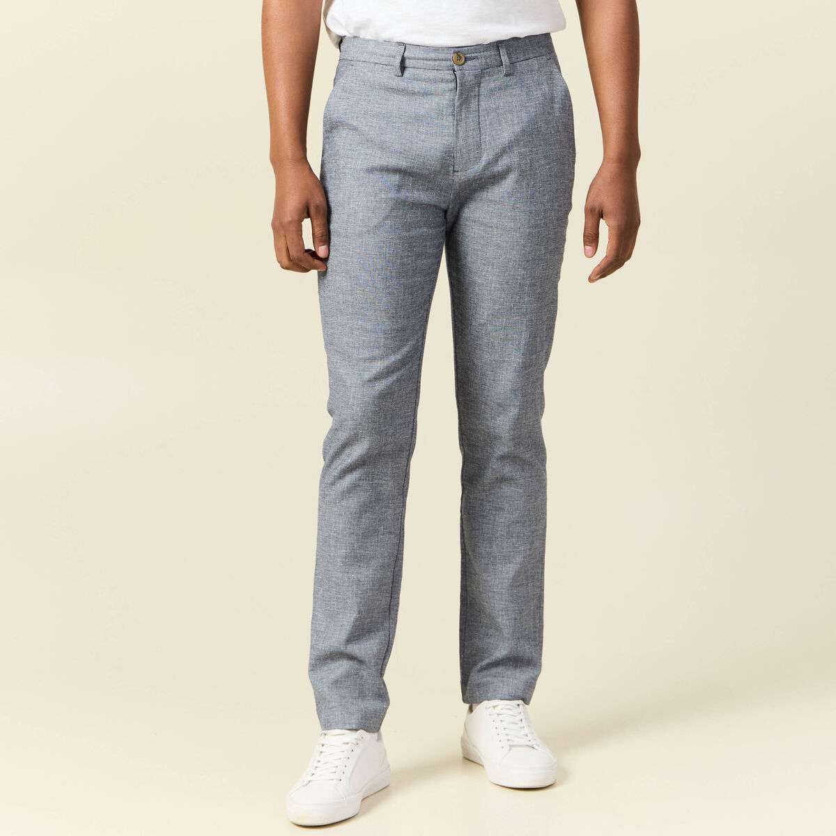 Pantalon chino bleu marine homme