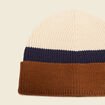 Bonnet tricoté marron homme