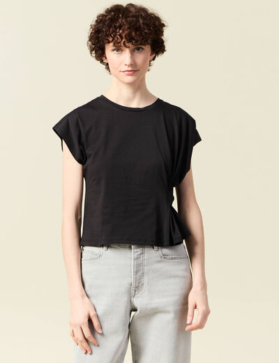 T-shirt manches courtes noir femme