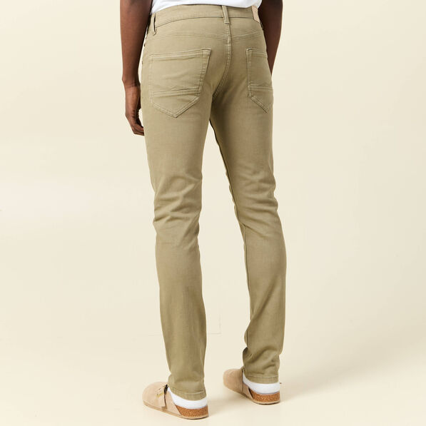 Jeans éco-responsable straight vert kaki homme