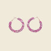 Boucles d'oreilles créoles rose fushia femme