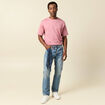Jeans straight longueur 32 en coton denim stone homme