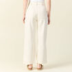 Pantalon large denim blanc femme