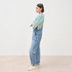 Salopette en jean denim stone femme