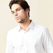 Chemise manches longues blanc homme