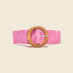 Ceinture tressée boucle ronde rose fushia femme