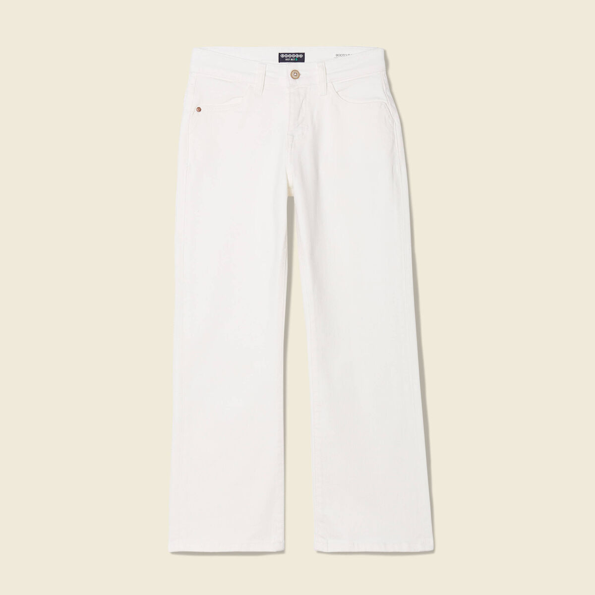 Pantalon éco-responsable denim blanc femme
