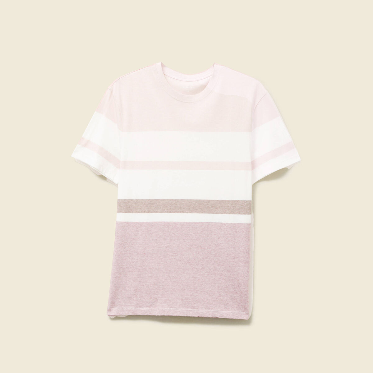 T-shirt manches courtes rose pastel homme
