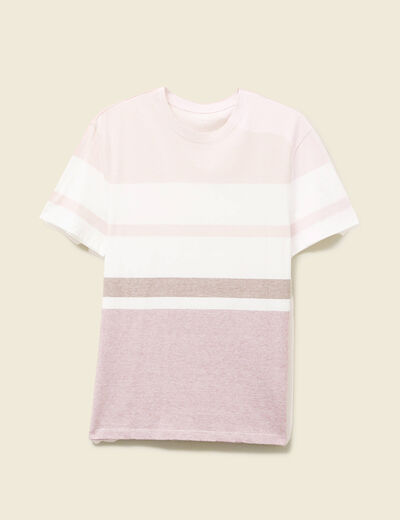 T-shirt manches courtes rose pastel homme