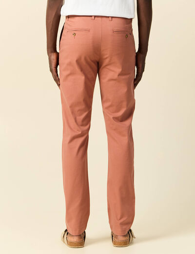 Pantalon chino longueur 32 vieux rose homme