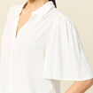 Chemise manches courtes ecru femme
