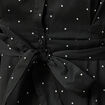 Robe longue &eacute;vas&eacute;e col v manches longues noir femme