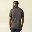 Polo col polo manches courtes en coton vert kaki homme