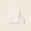 Sweat manches longues brod&eacute; ecru femme