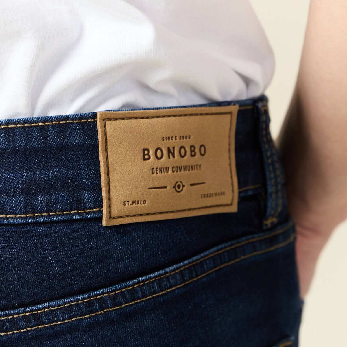 Jeans slim 5 poches denim brut homme