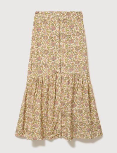 Jupe fluide vert femme