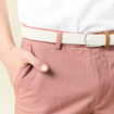 Bermuda droit chino ceinture marron cognac homme