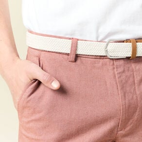 bermuda droit chino ceinture marron cognac homme Bermuda droit chino ceinture marron cognac homme