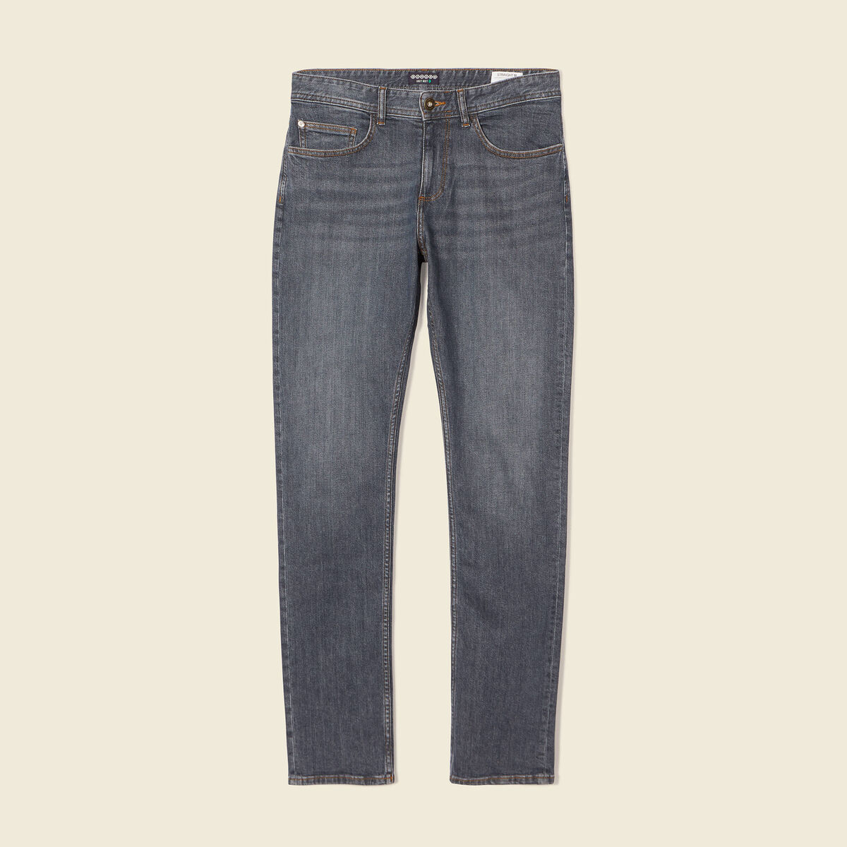Jeans straight denim dirty homme