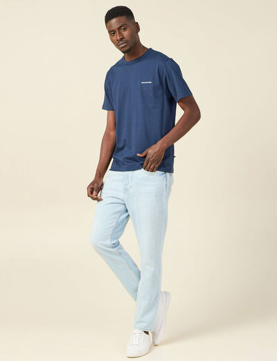 T-shirt manches courtes bleu marine homme