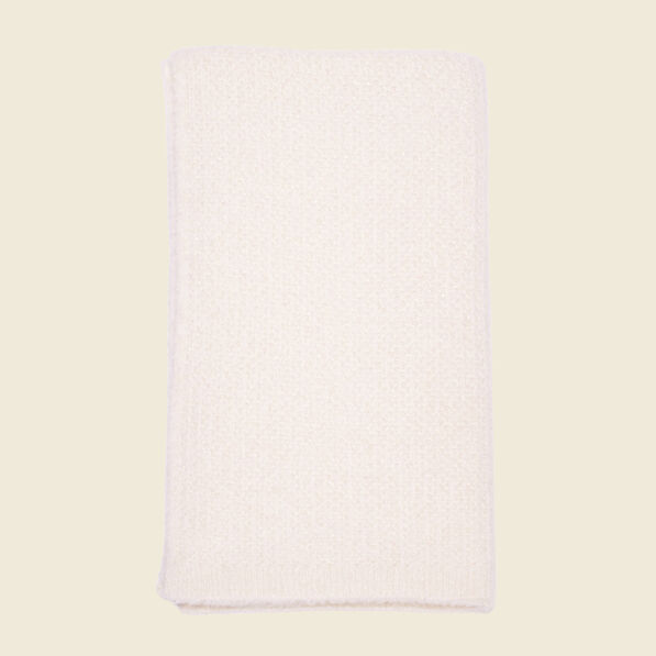 Écharpe tricotée creme femme
