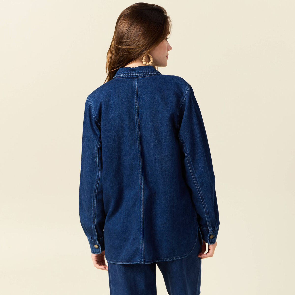 Surchemise en jean denim brut femme