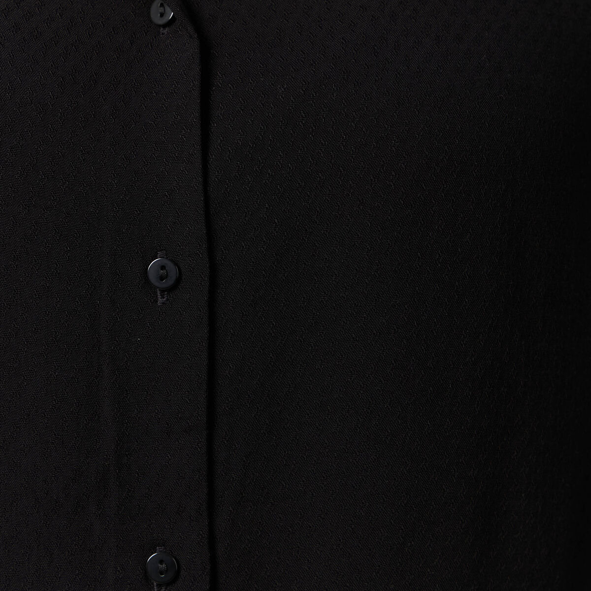 Chemise manches longues fluide noir femme