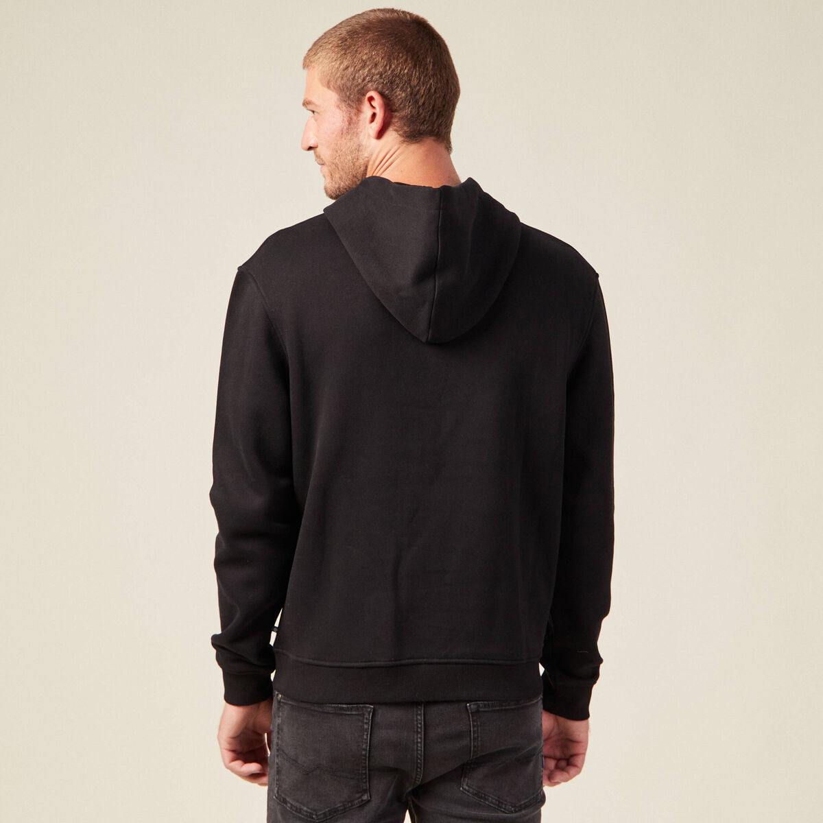 Sweat oversize à capuche noir homme