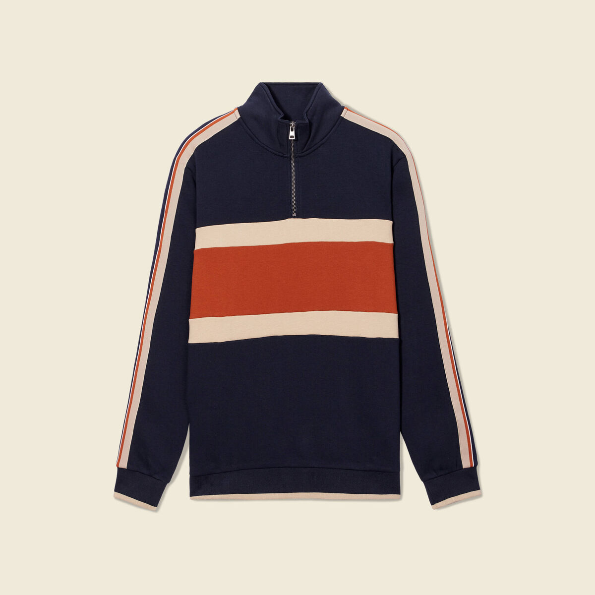 Sweat manches longues orange foncé homme