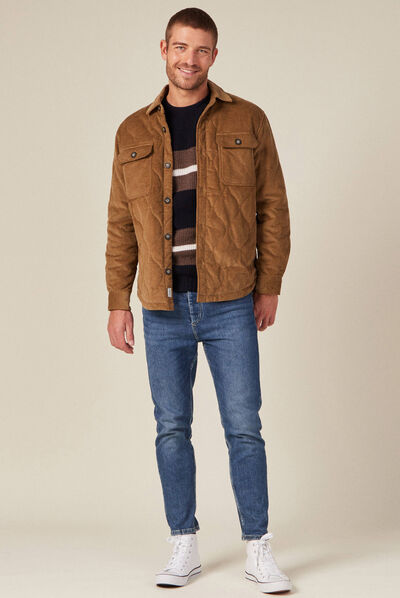 Pull manches longues bleu marine homme