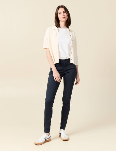 Pantalon Audrey - skinny push up bleu marine femme