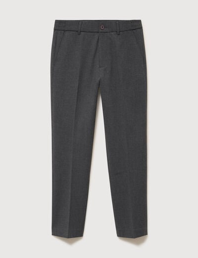 Pantalon droit longueur 32 gris fonc&eacute; homme