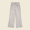 Jeans large éco-responsable denim gris clair femme
