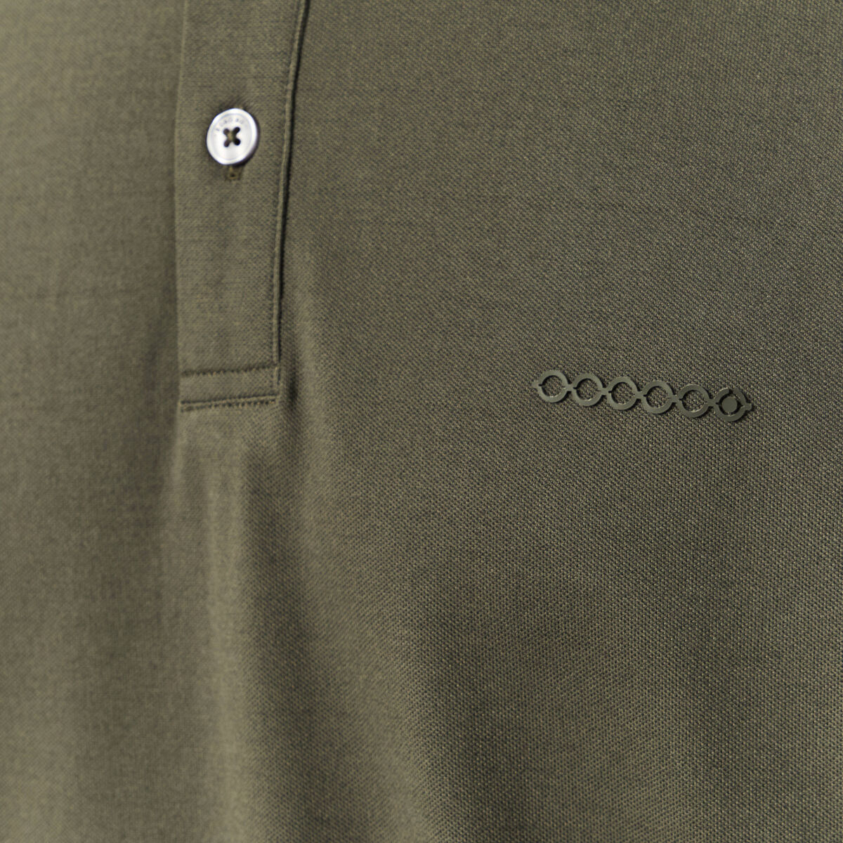 Polo manches courtes vert kaki homme
