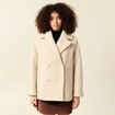 Caban oversize court beige femme