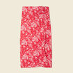 Jupe longue portefeuille rouge femme